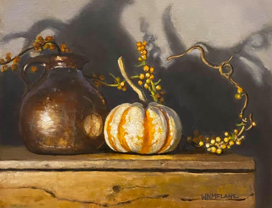 Still Life with Gourd, Brown Jug and Bittersweet
